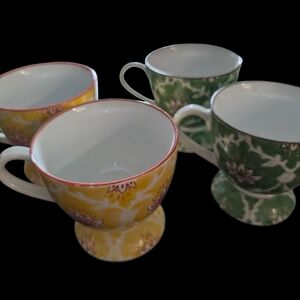 Cost Plus World Market Yellow and Green Mug Set